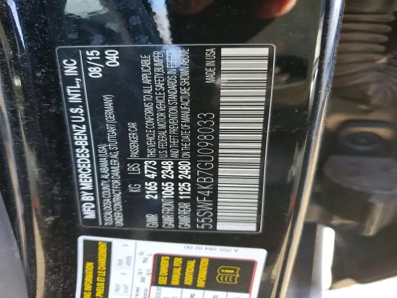 2016 MERCEDES-BENZ C 300 4MATIC  