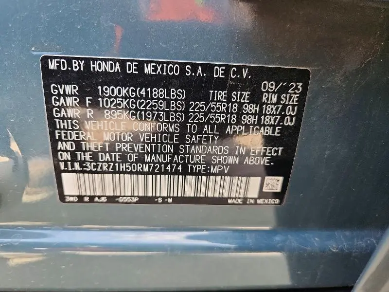 2024 HONDA HR-V   