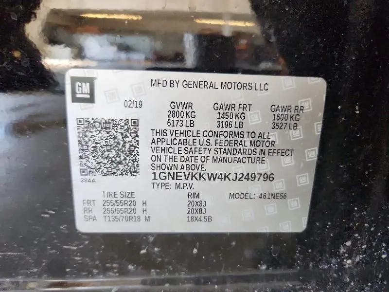 2019 CHEVROLET TRAVERSE PREMIER  