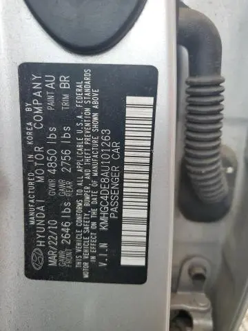 2010 HYUNDAI GENESIS 3.8L  