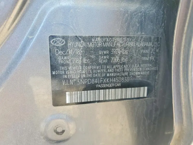 2019 HYUNDAI ELANTRA VALUE EDITION  