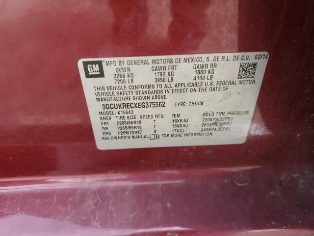 2014 CHEVROLET SILVERADO K1500 LT  