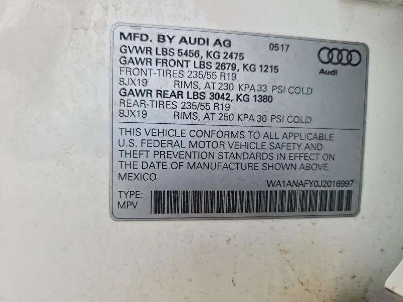 2018 AUDI Q5 PREMIUM  