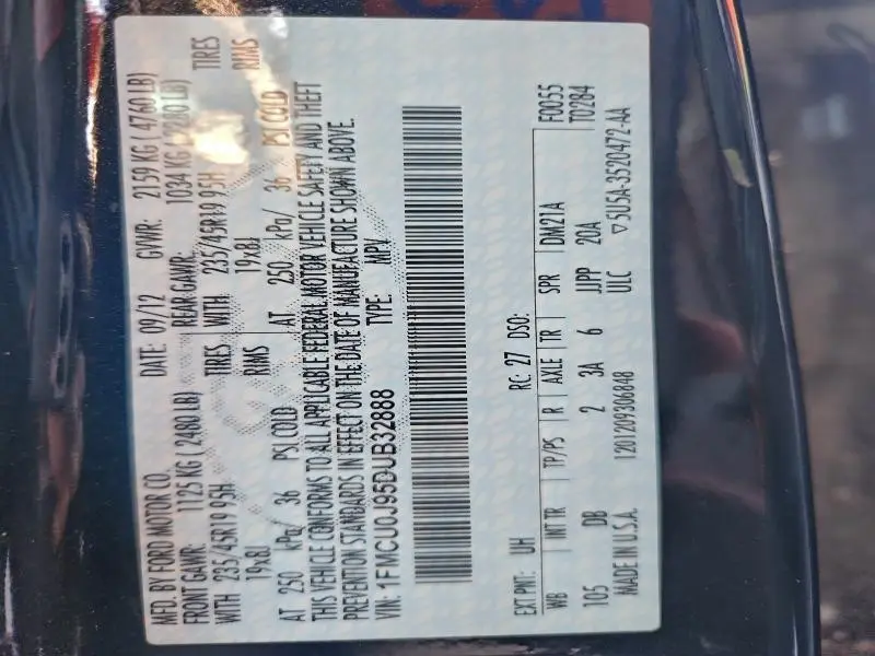 2013 FORD ESCAPE TITANIUM  