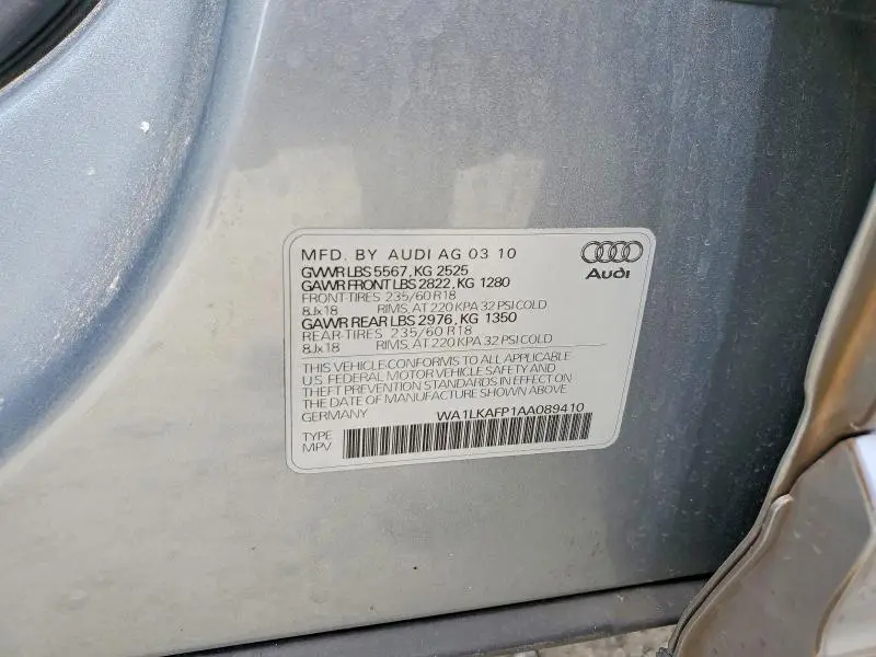 2010 AUDI Q5 PREMIUM PLUS  