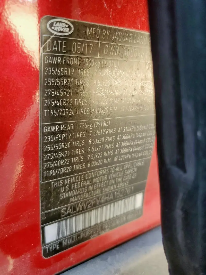 2017 LAND ROVER RANGE ROVER SPORT HSE DYNAMIC  