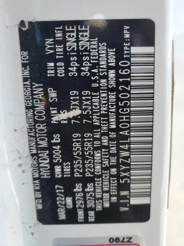 2017 HYUNDAI SANTA FE SPORT   