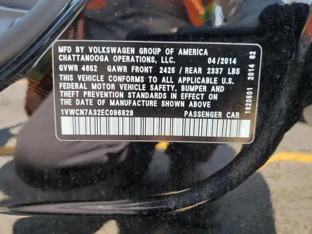 2014 VOLKSWAGEN PASSAT SEL  