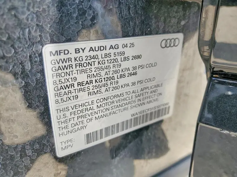 2025 AUDI Q3 PREMIUM PLUS S LINE 45  