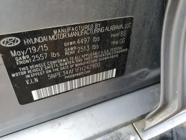 2015 HYUNDAI SONATA SPORT  