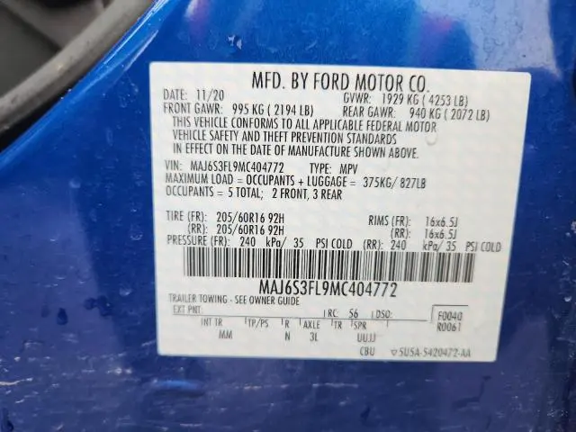 2021 FORD ECOSPORT S  