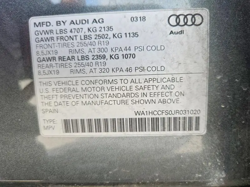 2018 AUDI Q3 PREMIUM PLUS  