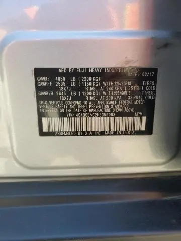 2017 SUBARU OUTBACK 3.6R LIMITED  