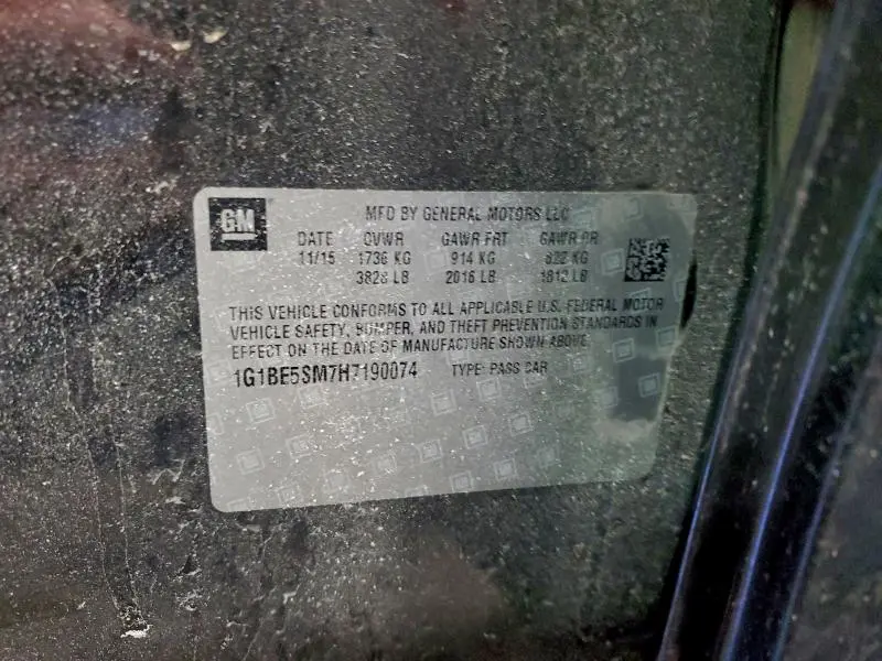 2017 CHEVROLET CRUZE LT  