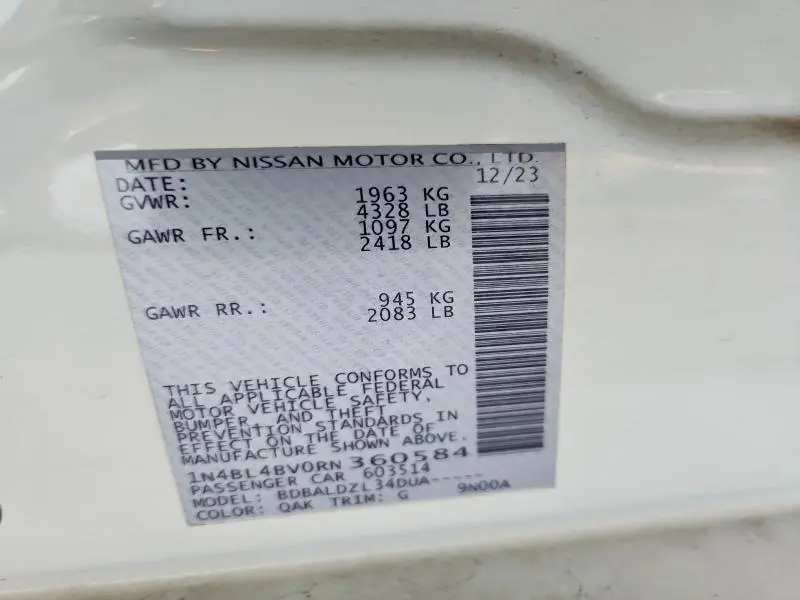 2024 NISSAN ALTIMA 2.5 S  