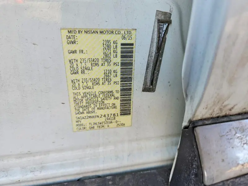 2015 NISSAN MURANO S  