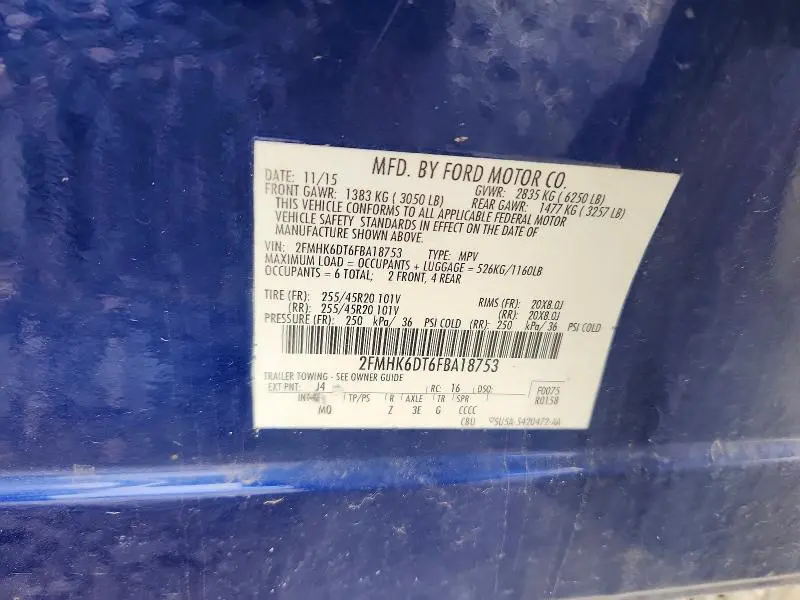 2015 FORD FLEX LIMITED  