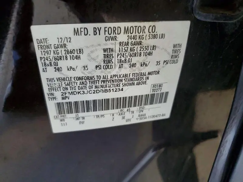 2013 FORD EDGE SEL  