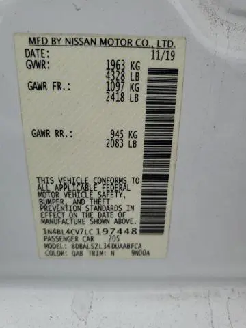 2020 NISSAN ALTIMA SR