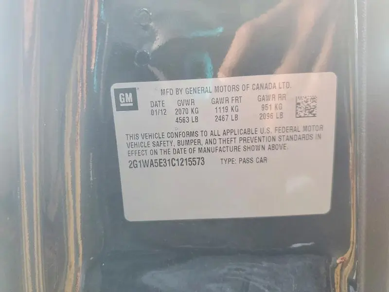 2012 CHEVROLET IMPALA LS  