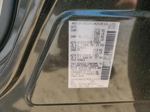 2015 NISSAN PATHFINDER S  