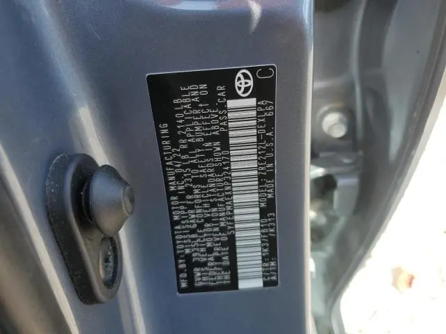 2022 TOYOTA COROLLA LE  