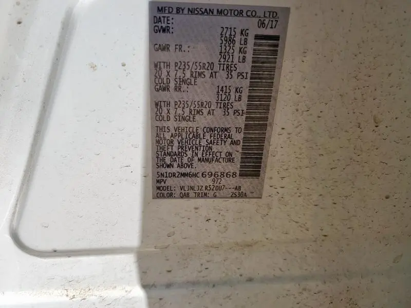 2017 NISSAN PATHFINDER S  