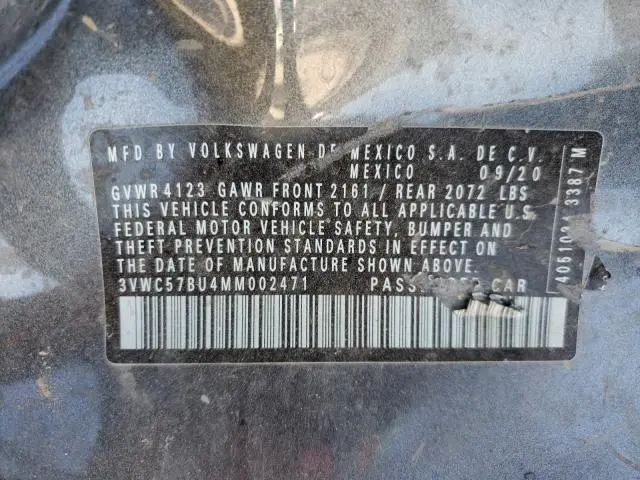2021 VOLKSWAGEN JETTA S  
