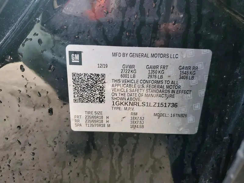 2020 GMC ACADIA SLE  