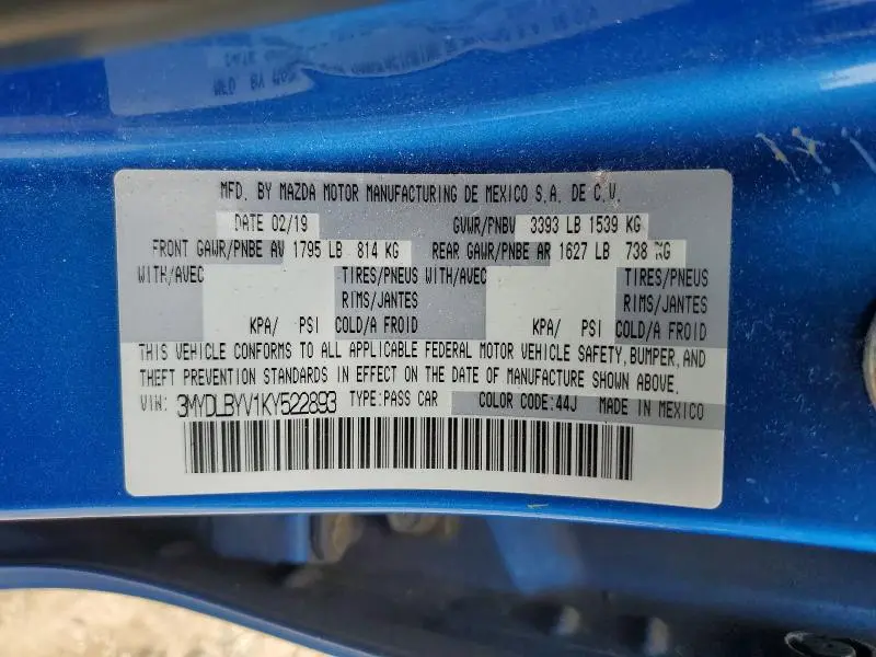 2019 TOYOTA YARIS LE  