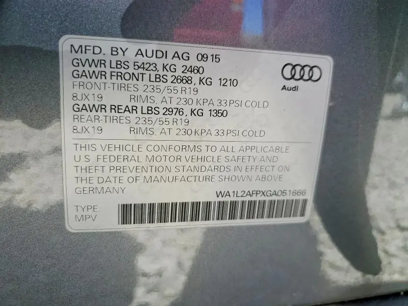 2016 AUDI Q5 PREMIUM PLUS  