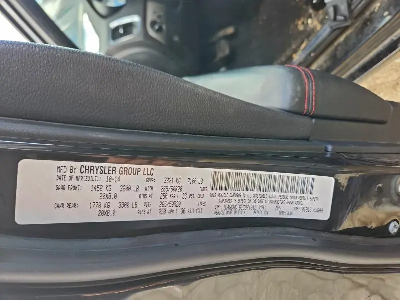 2014 DODGE DURANGO R/T  