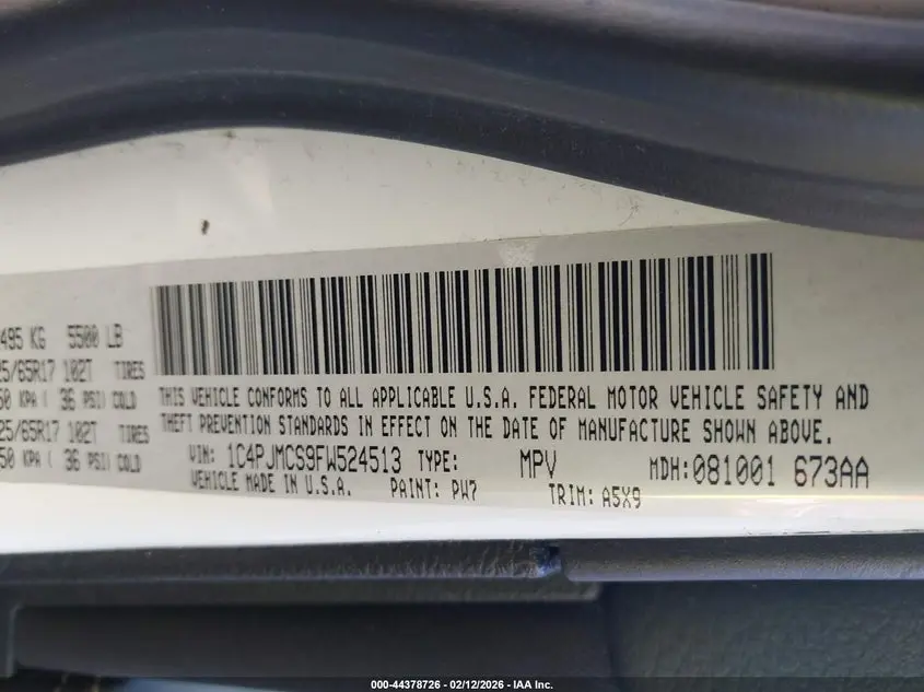 2015 JEEP CHEROKEE LATITUDE