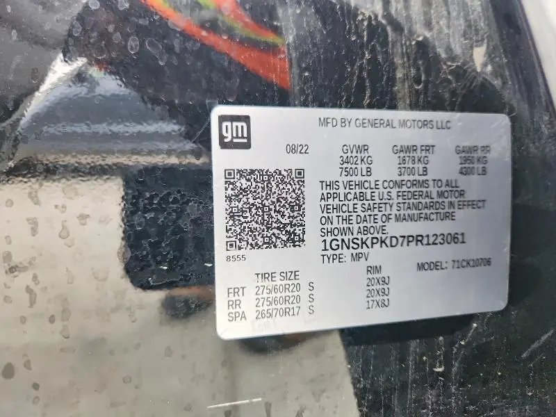 2023 CHEVROLET TAHOE K1500 Z71  