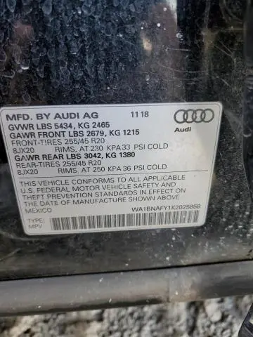 2019 AUDI Q5 PREMIUM PLUS  