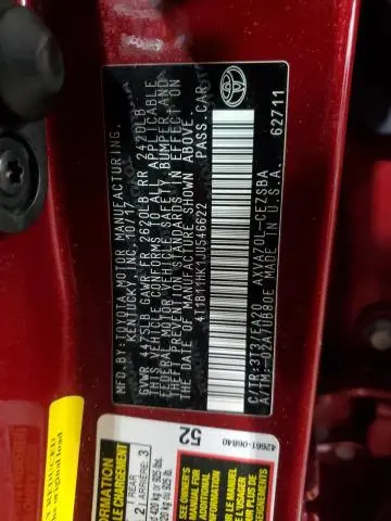 2018 TOYOTA CAMRY L  