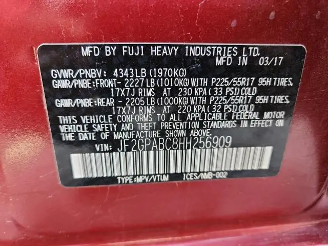 2017 SUBARU CROSSTREK PREMIUM  