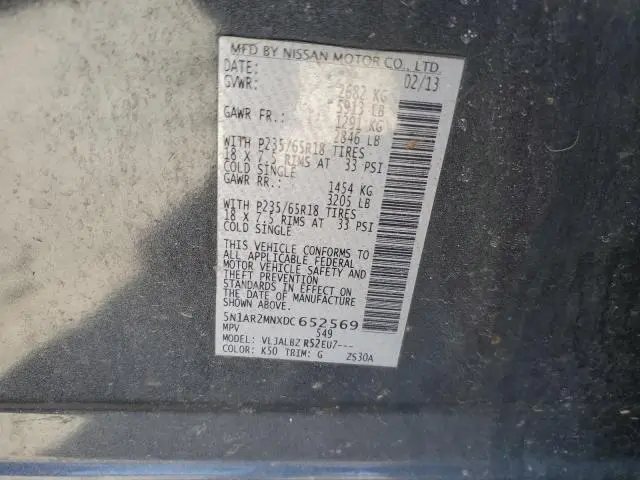 2013 NISSAN PATHFINDER S  
