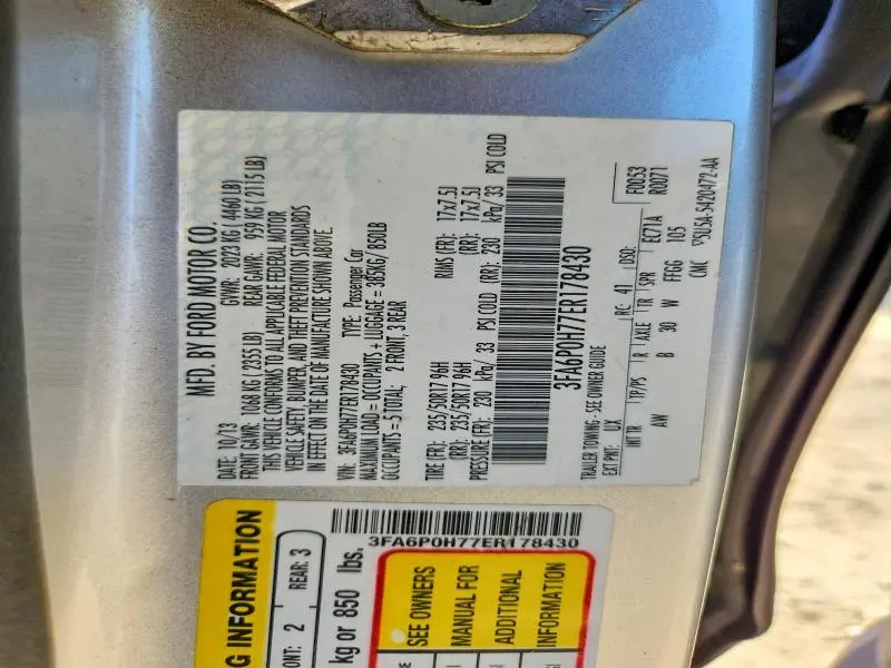 2014 FORD FUSION SE  