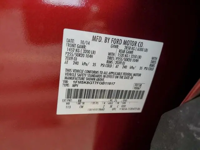 2015 FORD EXPLORER SPORT  