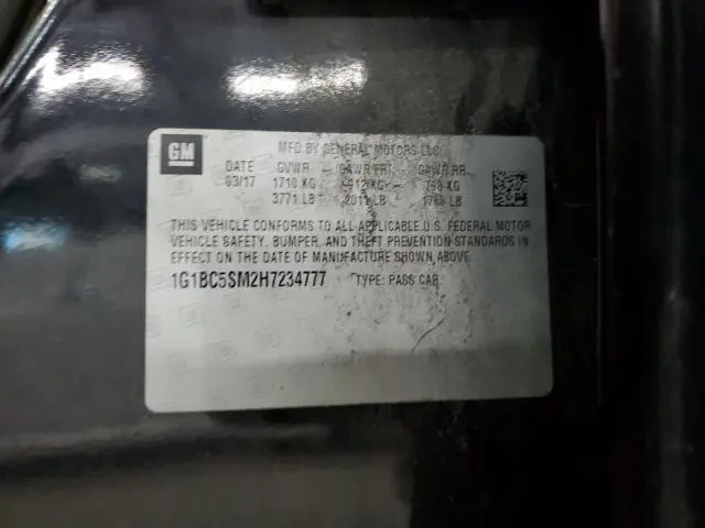 2017 CHEVROLET CRUZE LS  