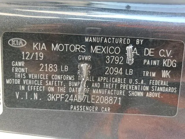 2020 KIA FORTE FE  