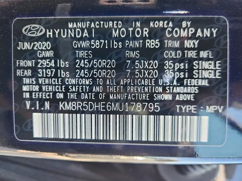 2021 HYUNDAI PALISADE LIMITED  