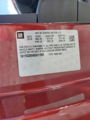 2016 CHEVROLET CORVETTE Z06 2LZ  