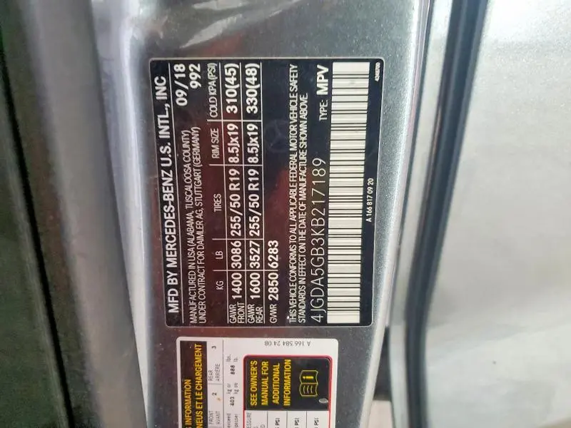 2019 MERCEDES-BENZ GLE 400 4MATIC  