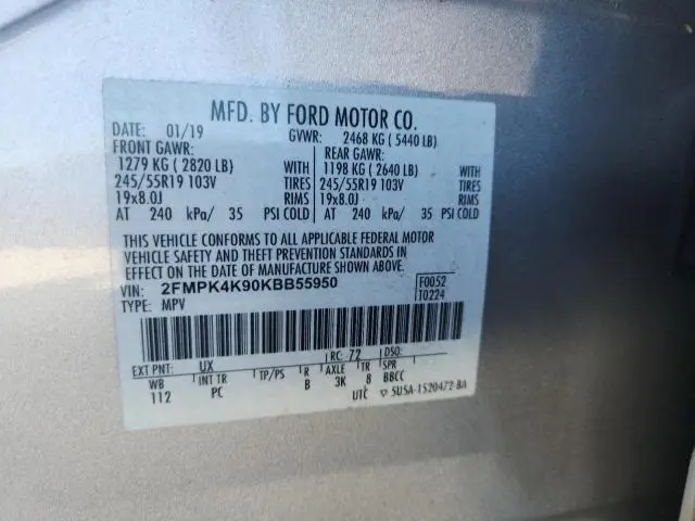 2019 FORD EDGE TITANIUM  