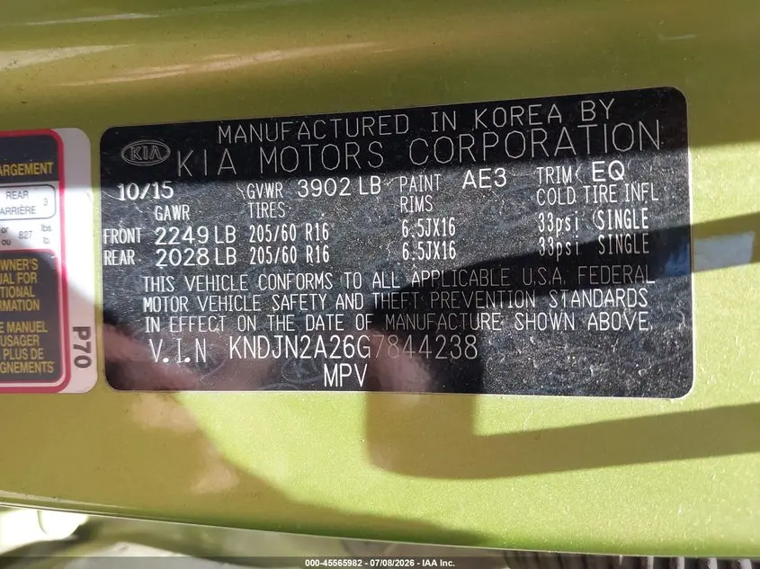 2016 KIA SOUL  