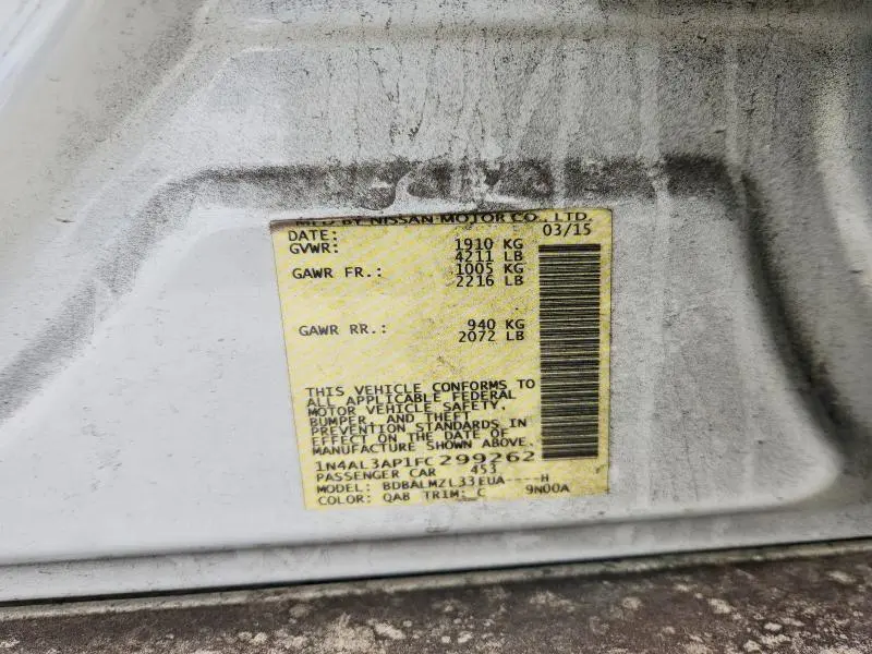 2015 NISSAN ALTIMA 2.5 SV  