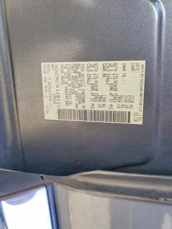 2018 NISSAN MURANO S  