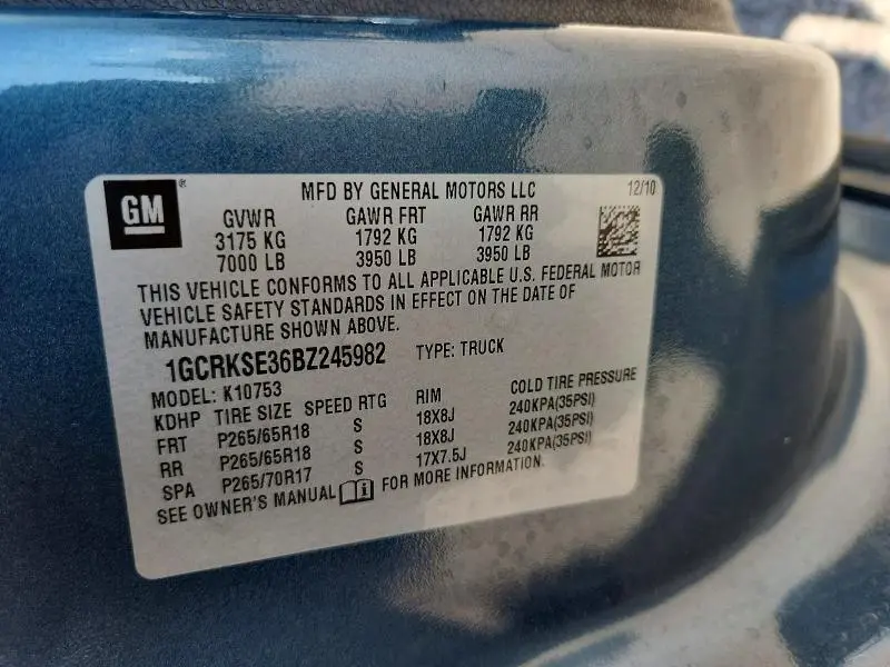 2011 CHEVROLET SILVERADO K1500 LT  